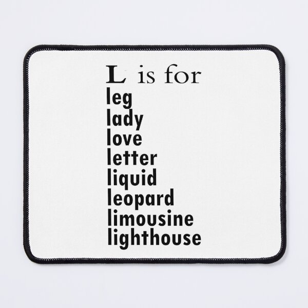 Item preview, The L is for leg: Alphabet a-z Words - Alphabet Words designed and sold by matrixvip.