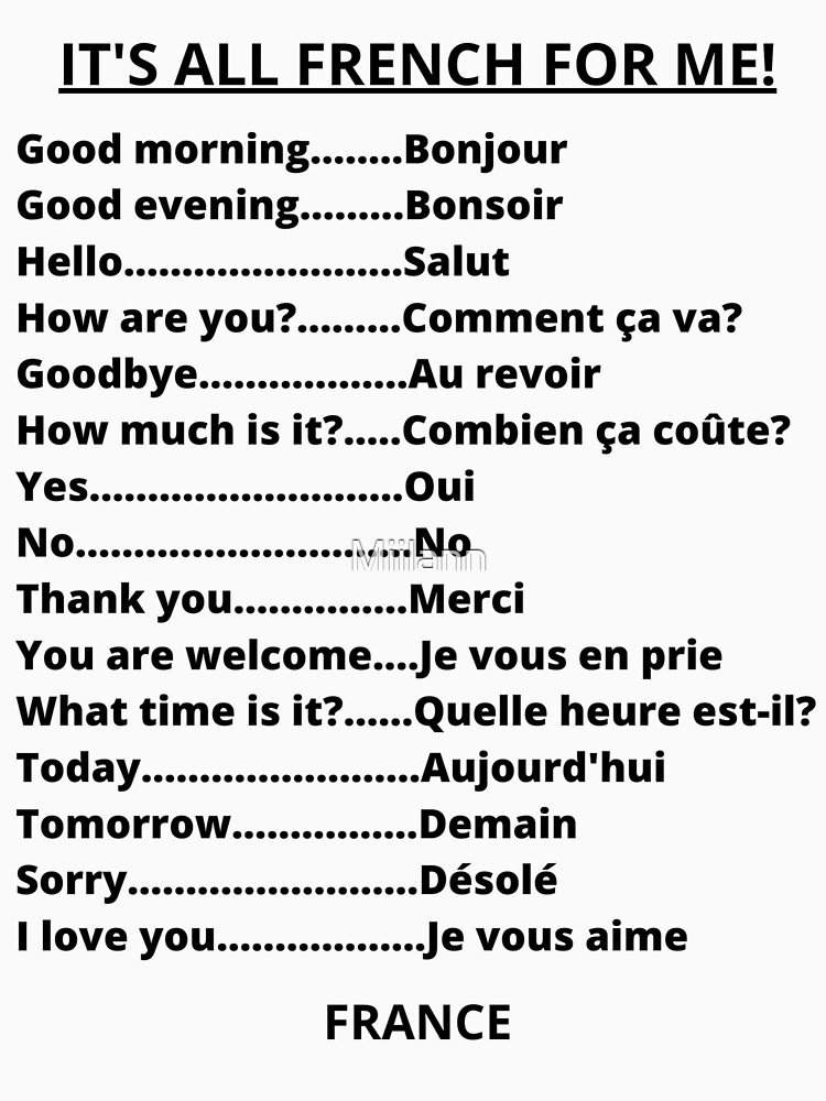 French words translated into English | Essential T-Shirt