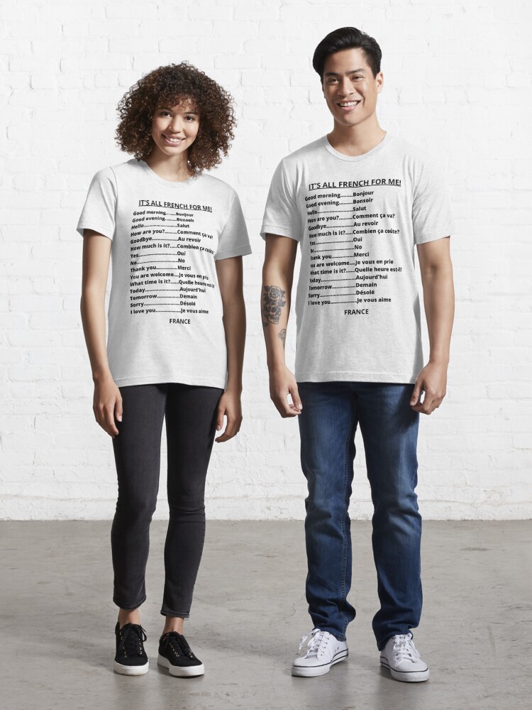 French words translated into T-Shirt by for Miilann | Redbubble English\