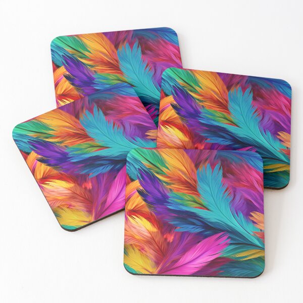 Item preview, Colorful feathers abstract designed and sold by LazyLifestyle.