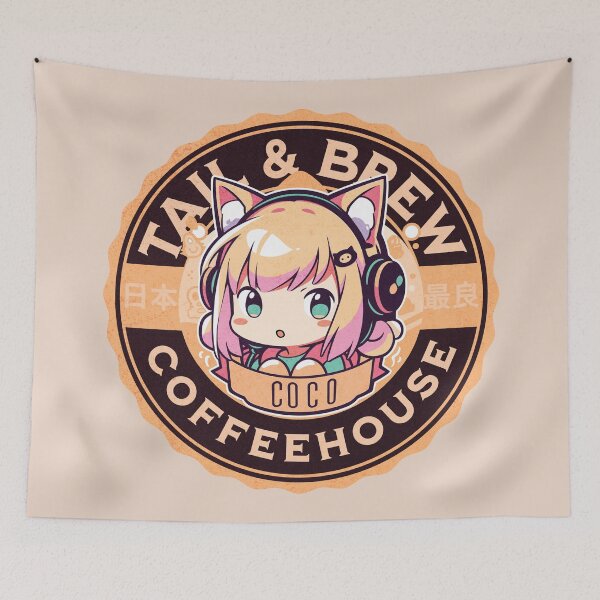 Item preview, Tail & Brew Coffeehouse 6 designed and sold by Chibi Cat Art Corner.