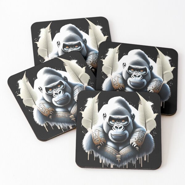 Item preview, GORILLA WARRIOR IN 2 FEATHERS 1 designed and sold by justyna-s28.