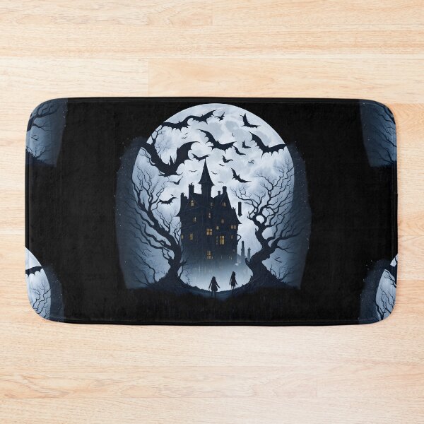 Item preview, Moonlit Haunts: Haunted Houses on a Beautiful Moonlit Sky T-Shirt designed and sold by mrabdennour.