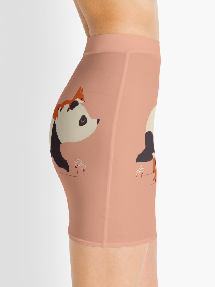 Thumbnail 2 of 4, Mini Skirt, Panda and Foxes designed and sold by jayfleck.