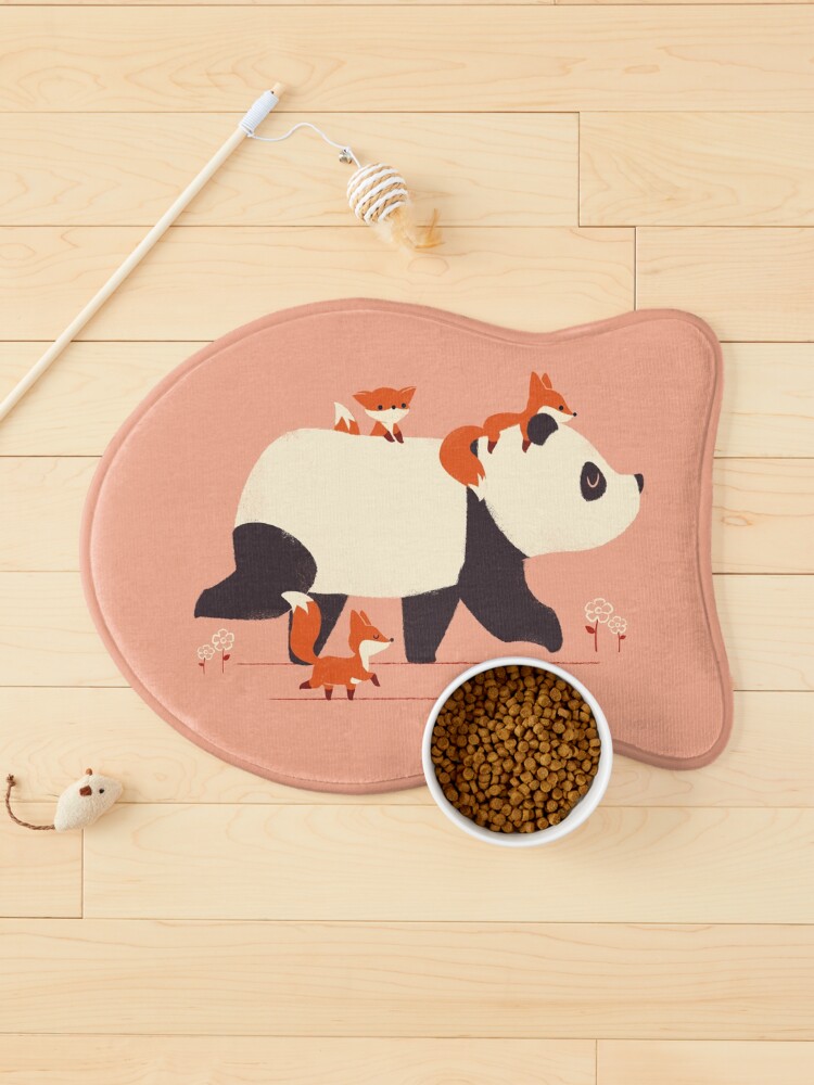 Thumbnail 1 of 5, Pet Mat, Panda and Foxes designed and sold by jayfleck.
