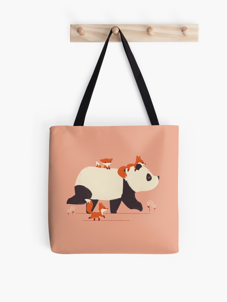 Thumbnail 1 von 2, Stofftasche, Panda und Füchse designt und verkauft von jayfleck.