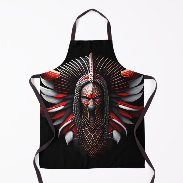 Item preview, RED AFRICAN WARRIOR 1 IN FEATHERS designed and sold by justyna-s28.