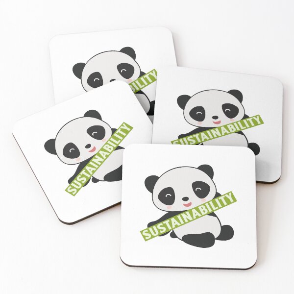 Item preview, Sostenibilidad Cute Black And White Panda designed and sold by pixelplaza.
