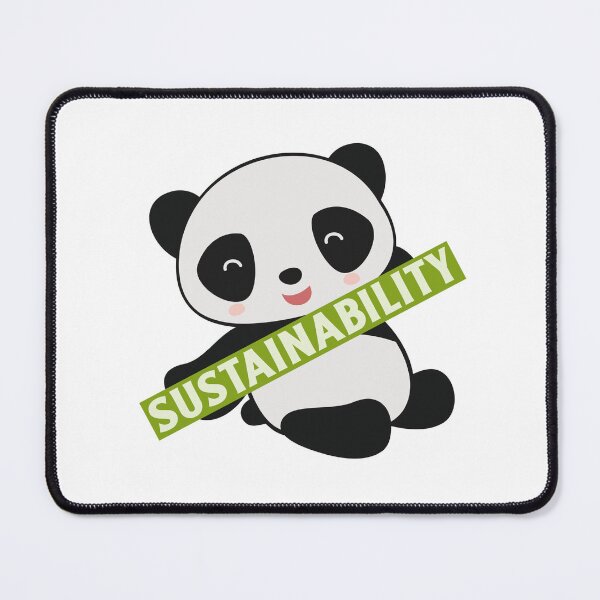 Item preview, Sustainability Cute Black And White Panda designed and sold by pixelplaza.