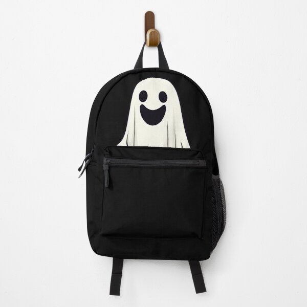 Item preview, HAPPY CUTE GHOST CARRYING A PUMPKIN PAIL TRICK OR TREAT Midjourney AI Artwork designed and sold by davidjulie.
