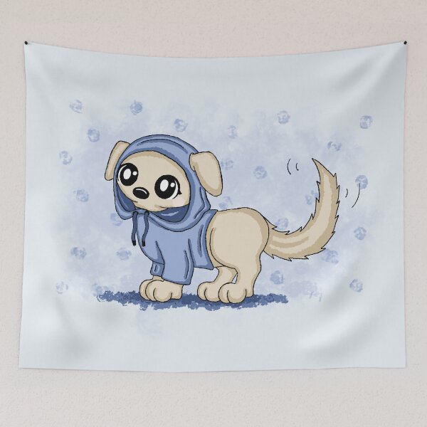 Item preview, cute puppy in hoodie golden retriever designed and sold by Pezi-Creation.