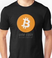 Bitcoin: Eine Münze, um sie alle zu beherrschen Slim Fit T-Shirt