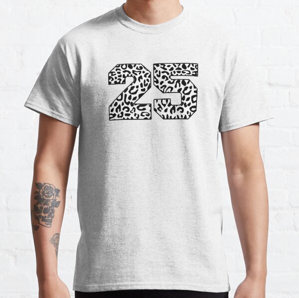 Number 25 Leopard Pattern Birthday Cheetah Classic T-Shirt