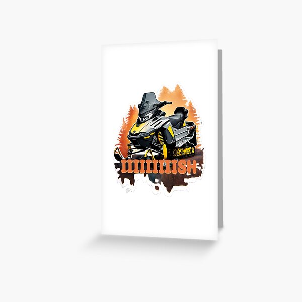 A ski-doo, can we leave that in the yard? Greeting Card