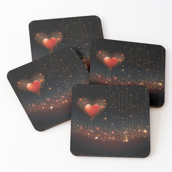 Item preview, The heart of love among many stars in a dark frame designed and sold by AI-Only Creations.