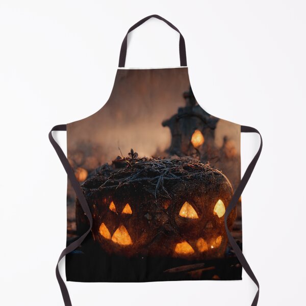 Item preview, Carved Jack O Lanterns Halloween Dark Cemetery Moonlight designed and sold by Lucid Imagined.