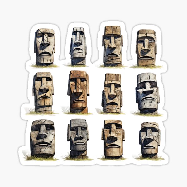 Item preview, Easter Island Heads designed and sold by HistHero.