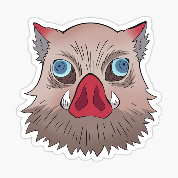 Demon Slayer Inosuke Hashibira's Mask Sticker