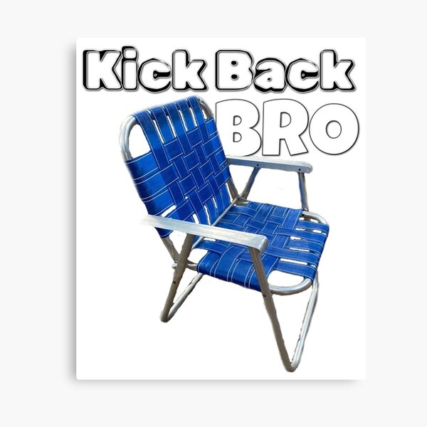 Item preview, Kick Back Bro, Retro Lawn Chair, Vintage Metal Lawn Chair designed and sold by BubbaCommerce.