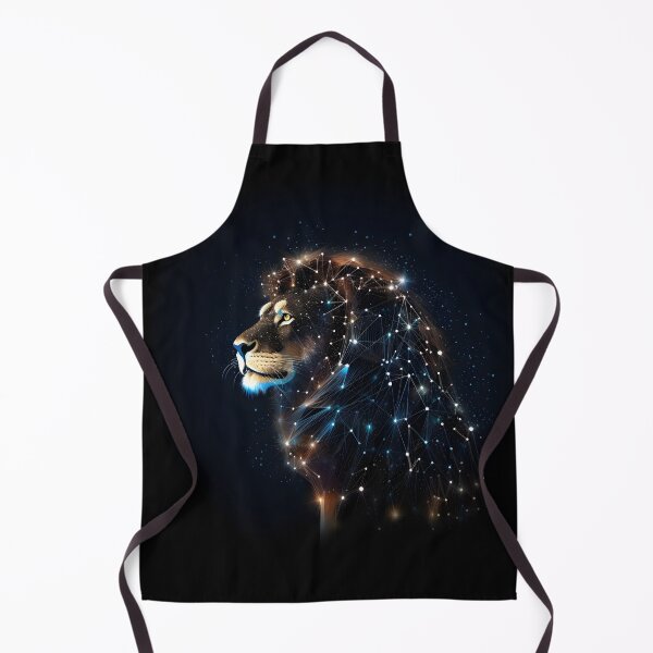 Item preview, A lion dressed in the colors of stars, in the style of dark matter art designed and sold by AI-Only Creations.