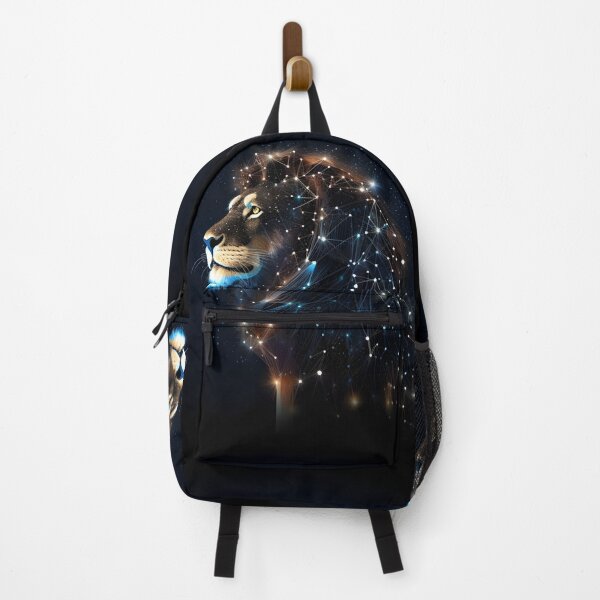 Item preview, A lion dressed in the colors of stars, in the style of dark matter art designed and sold by AI-Only Creations.