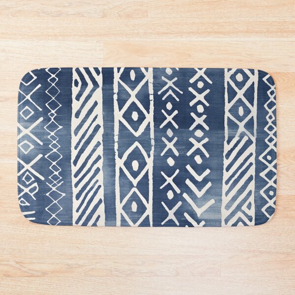 Item preview, Indigo Blue Mudcloth Pattern designed and sold by trajeado14.