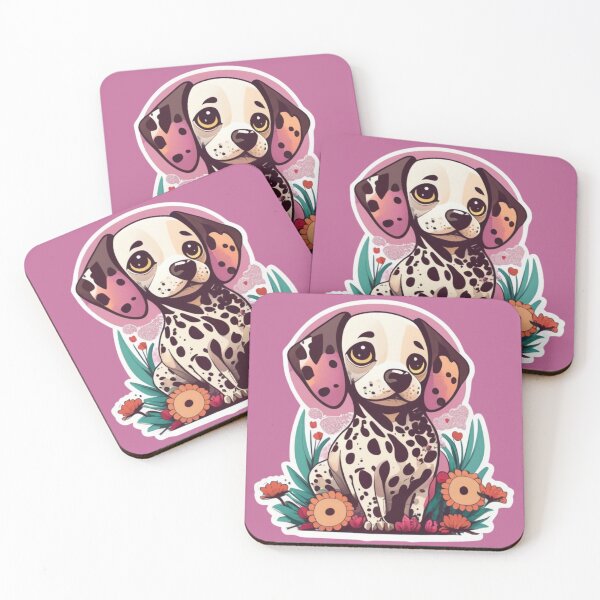 Item preview, Cute Dalmatian Puppy with Flowers designed and sold by doubledreamer.