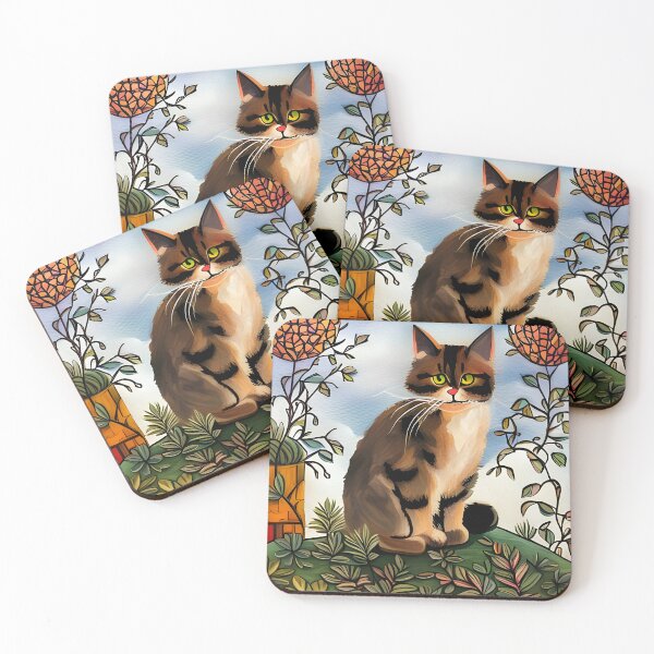 Item preview, Kittie in the Flowers 2 designed and sold by Reclining Buddha Cat.