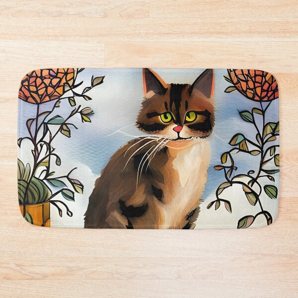 Item preview, Kittie in the Flowers 2 designed and sold by Reclining Buddha Cat.