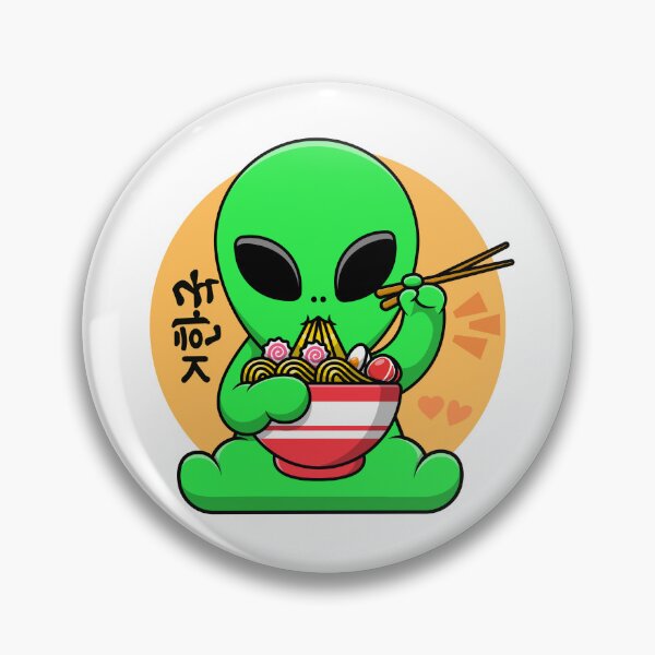 Item preview, Cute Alien Eating Ramen Kawaii Halloween Design designed and sold by RK-Artist.