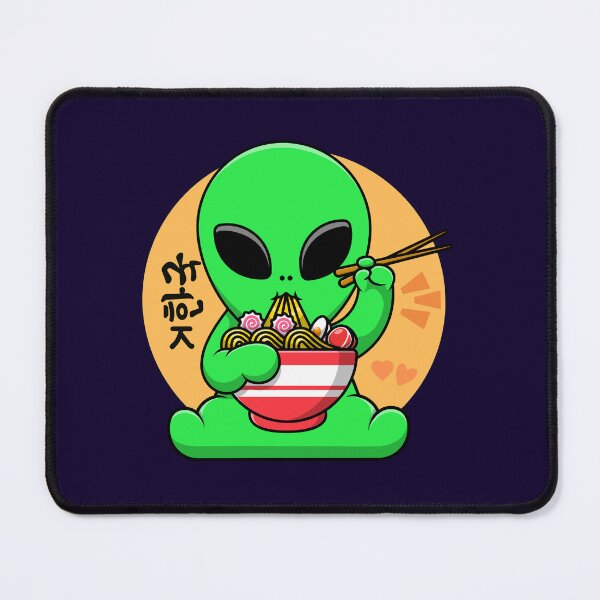 Item preview, Cute Alien Eating Ramen Kawaii Halloween Design designed and sold by RK-Artist.