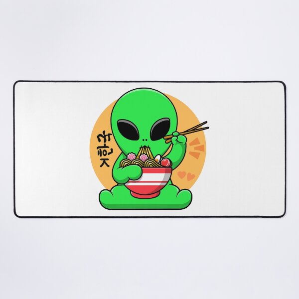 Item preview, Cute Alien Eating Ramen Kawaii Halloween Design designed and sold by RK-Artist.