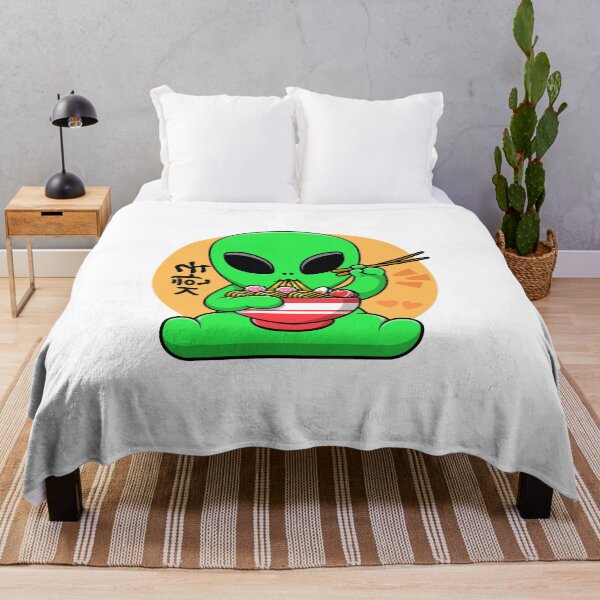 Item preview, Cute Alien Eating Ramen Kawaii Halloween Design designed and sold by RK-Artist.