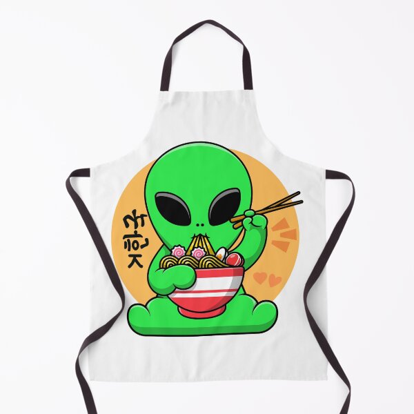 Item preview, Cute Alien Eating Ramen Kawaii Halloween Design designed and sold by RK-Artist.