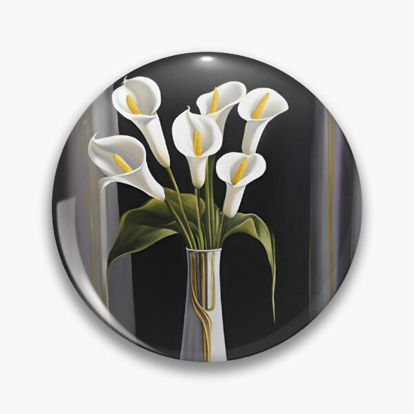 Item preview, White Calla Lilies in vase designed and sold by AJSRPrints.