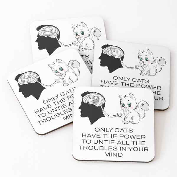 Item preview, ONLY CATS HAVE THE POWER TO UNTIE ALL THE TROUBLES IN YOUR MIND Black designed and sold by Ben3842.