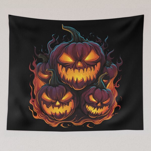 Item preview, Flaming Jack O Lanterns Graphic designed and sold by VelvetRoom.