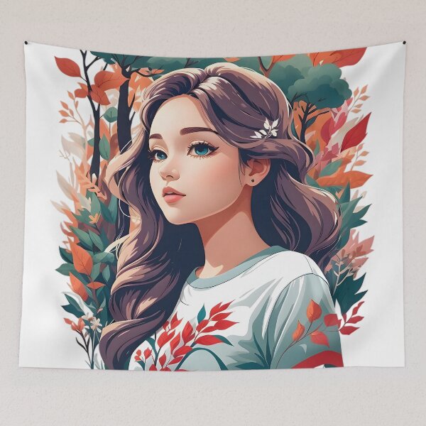 Item preview, Girl in Dreamy Forest designed and sold by Kovalakis.
