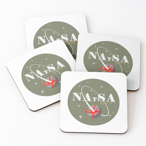 Item preview,  NATSA Easy Is It! fake logo poking fun at recent moon activities - now in sage green! designed and sold by stuinflipflops.