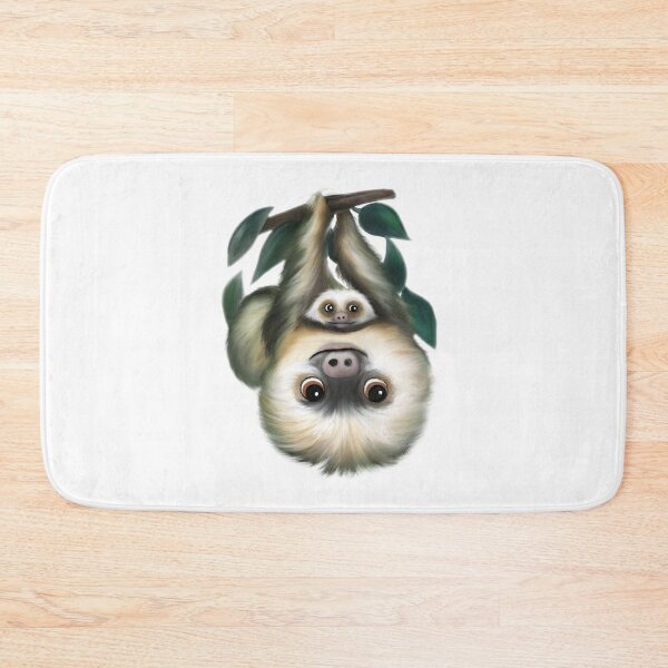 Item preview, Sloth with baby acrylic/digital painting designed and sold by Funsize-Art.