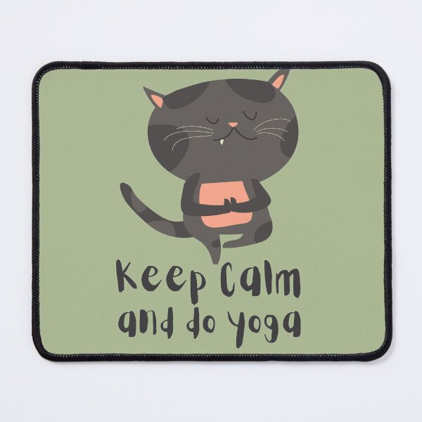Item preview, Keep Calm and Do Yoga Cute Cat Posture designed and sold by dmr studio.