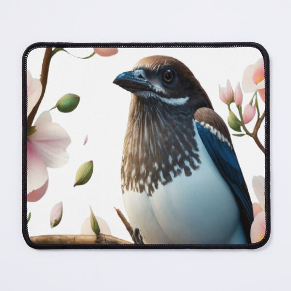 Item preview, Butcherbird Bird with Roses Flowering Pink Color designed and sold by SHOPILIE.