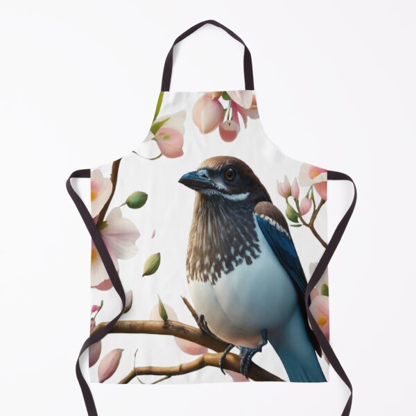 Item preview, Butcherbird Bird with Roses Flowering Pink Color designed and sold by SHOPILIE.