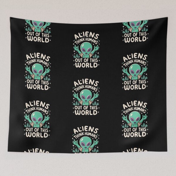 Item preview, Cute Green Alien İnvades World UFO Humor designed and sold by Psycho-Crazy.