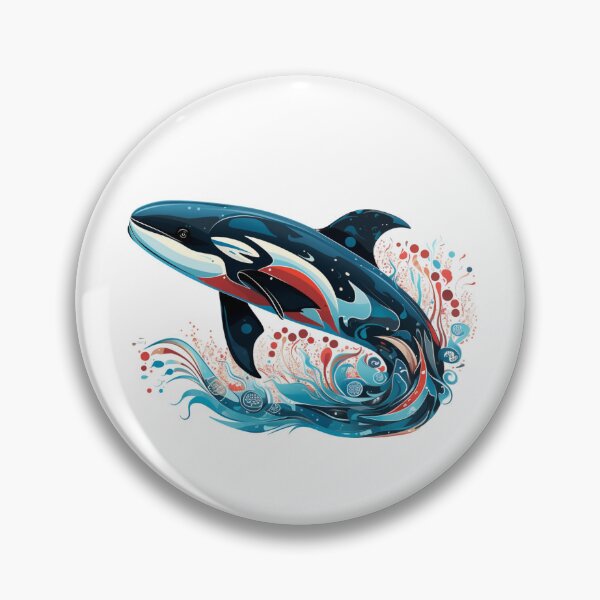 Item preview, Indigenous colored whale jumping. designed and sold by liana campbell.