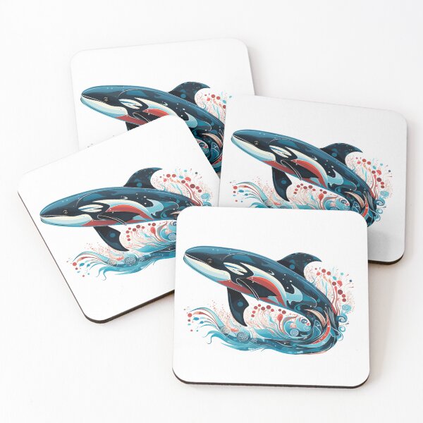 Item preview, Indigenous colored whale jumping. designed and sold by liana campbell.