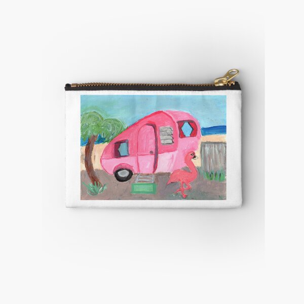 Item preview, Cute Retro Pink Beach Trailer designed and sold by mytshirtfort.