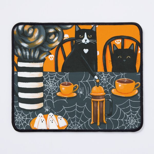 Item preview, Halloween French Press Coffee Cats designed and sold by KilkennyCat Art.