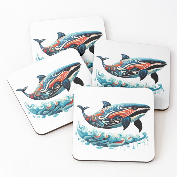 Item preview, Indigenous colored Orca in the Sea designed and sold by liana campbell.