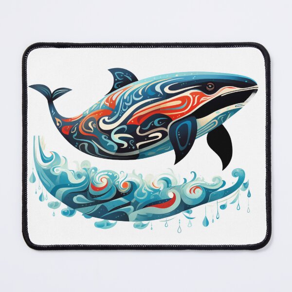 Item preview, Indigenous colored Orca in the Sea designed and sold by liana campbell.